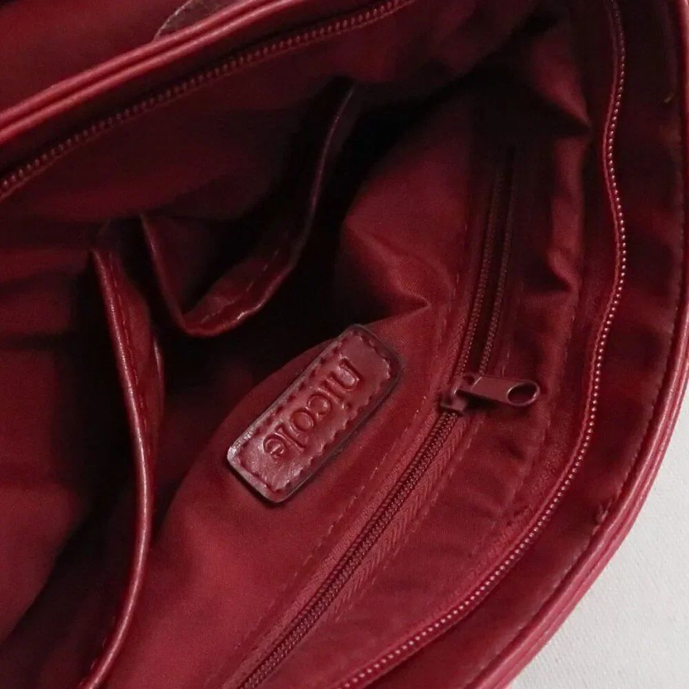 Nicole Miller Red Handbag - Picture 4 of 10